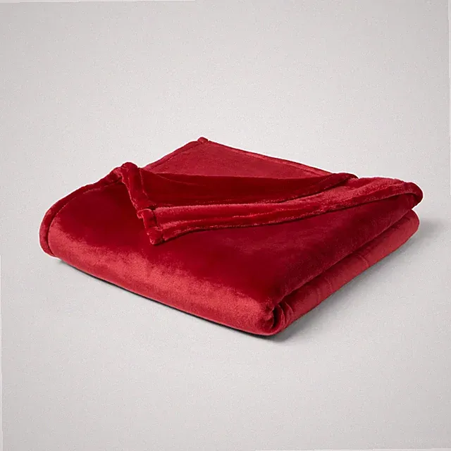 Full/Queen Microplush Blanket Red - Threshold