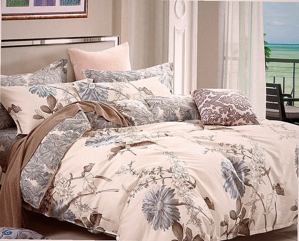 OPEN BOX ITEM: Daisy Silhouette 100% Cotton Bedding Set: 3pc Duvet Cover Set