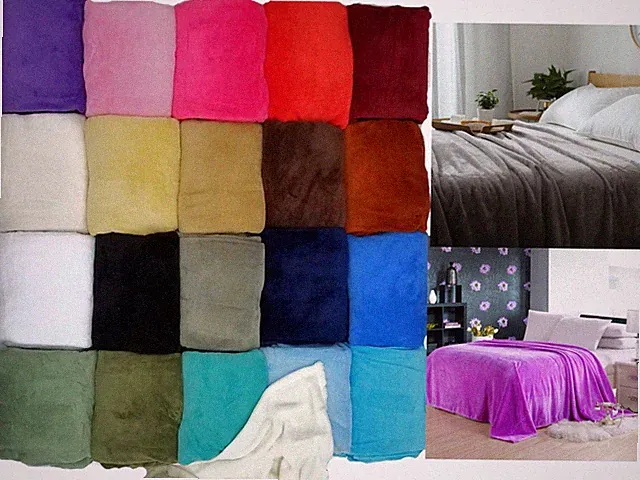 Sumptuous Light Winter Blanket Soft Throw 20 Solid Colors All Bed Sizes New!!!